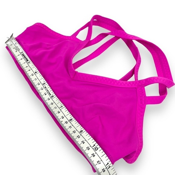 lululemon bra womens 4 hot pink gray strapy yoga sports bra - Picture 9 of 13